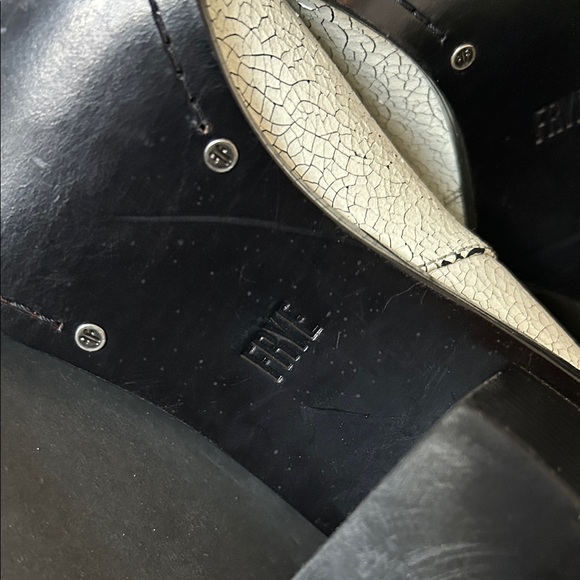 Frye Brielle Rebel Peep Toe Crackle Leather Bootie - Picture 10 of 17